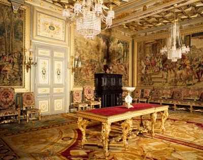 Série de tapisseries des chasses de Maximilien sur les murs de la chambre de François Ier, Château de Fontainebleau - Blaise Nicolas Le Sueur