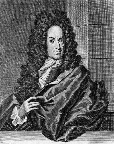 Portrait de Georg Ernst Stahl (1659-1734), médecin et chimiste allemand, gravure de Opusculum chimico-physico-medicum, Halae Magdeburgicae - Blaise Nicolas Le Sueur