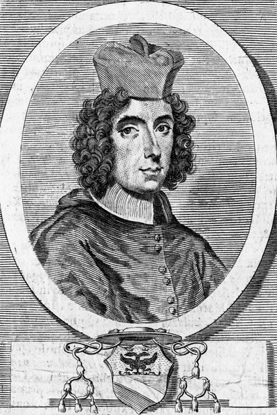 Portrait de Giambattista Rubini (1642-1707), cardinal et évêque italien, gravure - Blaise Nicolas Le Sueur