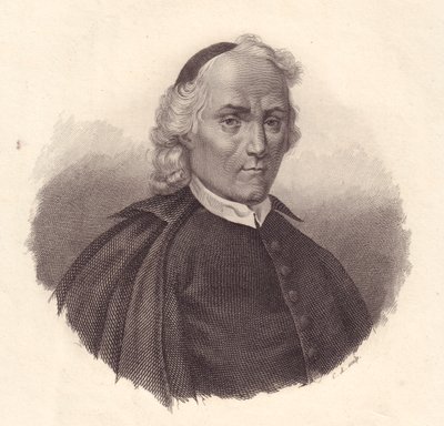 Portrait du presbytérien et historien italien Ludovico Antonio Muratori (1672-1750), gravure sur cuivre - Blaise Nicolas Le Sueur
