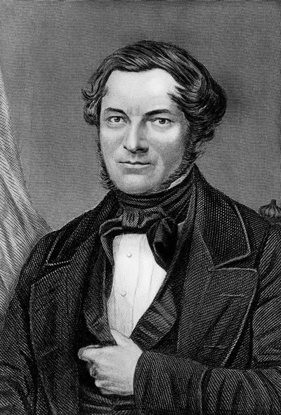 Portrait de Robert Wilhelm Eberhard Bunsen (1811-1899), chimiste et physicien allemand, gravure - Blaise Nicolas Le Sueur