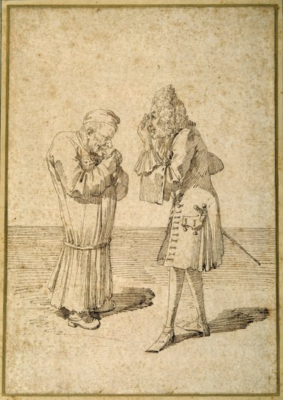 Le baron Philip von Stosch montrant une gemme antique à Sabbatini - Pier Leone Ghezzi