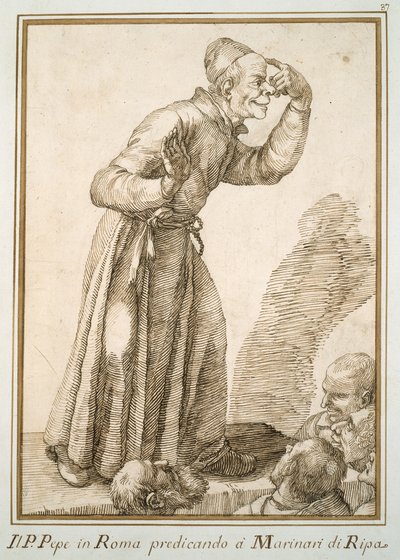Le père Pepe prêche aux marins - Pier Leone Ghezzi