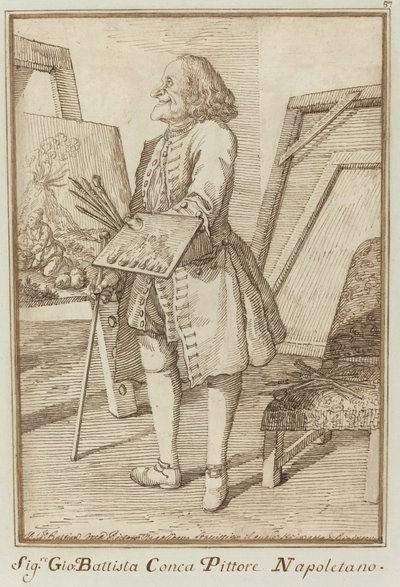 Signore Sebastiano Conca, peintre napolitain - Pier Leone Ghezzi