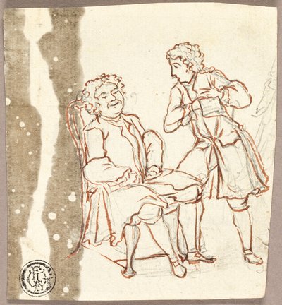 Deux gentilshommes en costume du XVIIIe siècle - Pier Leone Ghezzi