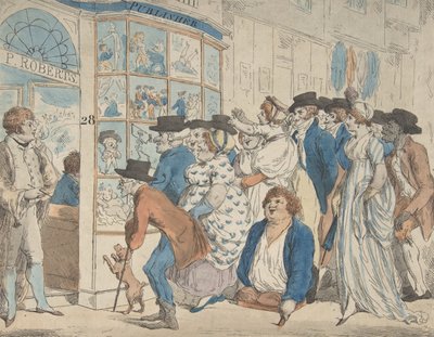 Boutique de caricatures de Piercy Roberts, 28 Middle Row, Holborn, 1801 - Piercy Roberts