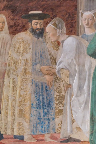 Adoration de la Croix et rencontre entre Salomon et la reine de Saba (détail) - Piero della Francesca