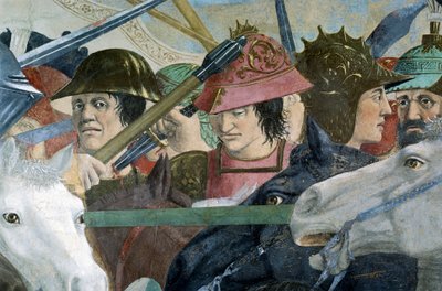 Détail de La Légende de la Vraie Croix montrant la bataille d