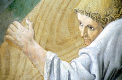 (Détail) de la Légende de la Vraie Croix montrant le transport du Bois Sacré, par Piero della Francesca - Piero della Francesca
