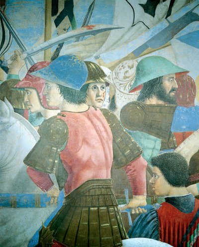 (Détail) de la Légende de la Vraie Croix montrant la bataille d