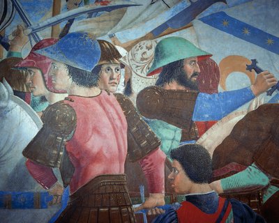 (Détail) de la Légende de la Vraie Croix montrant la bataille d