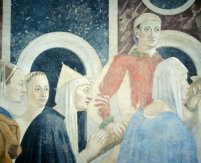 (Détail) de la Légende de la Vraie Croix montrant la découverte et la vérification de la Vraie Croix, par Piero della Francesca - Piero della Francesca