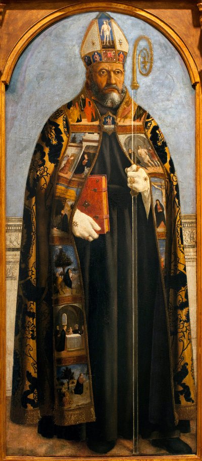 Saint Augustin - Peinture de Piero della Francesca (ca. 1415-1492), tempera sur bois - Piero della Francesca