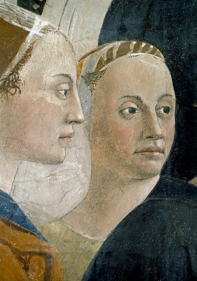 La Légende de la Vraie Croix, la Vérification de la Vraie Croix, serviteurs (détail) - Piero della Francesca