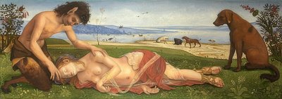 Un satyre pleurant une nymphe - Piero di Cosimo