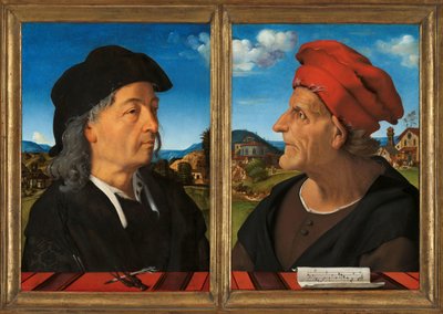 Portraits de Giuliano et Francesco Giamberti da Sangallo - Piero di Cosimo