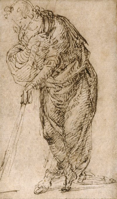 Figure debout appuyée sur un bâton, vers 1510 - Piero di Cosimo