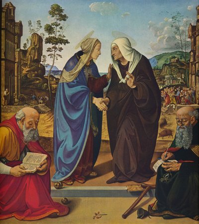La Visitation avec les Saints Nicolas et Antoine Abbé, vers 1489-1490 - Piero di Cosimo