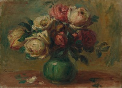 Roses dans un vase - Pierre-Auguste Renoir