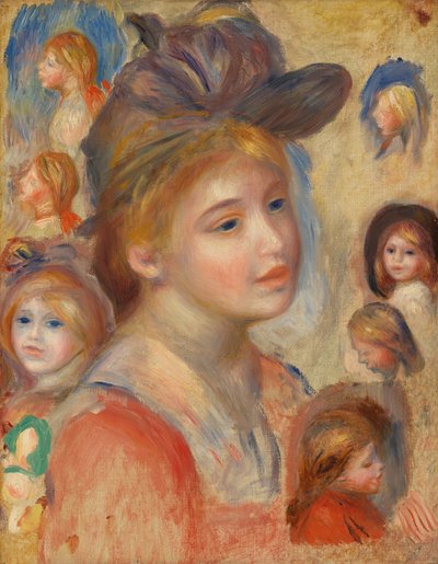 Étude de têtes de jeunes filles - Pierre-Auguste Renoir