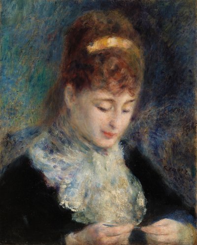 Femme faisant du crochet - Pierre-Auguste Renoir