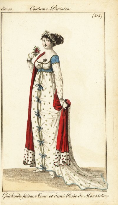 Femme avec ses cheveux attachés avec une guirlande, Paris - Pierre Charles Baquoy