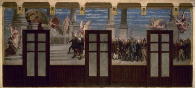 Esquisse pour la mairie du 20e arrondissement : Les grands hommes de la Révolution devant le tribunal de la postérité - Pierre Paul Lêon Glaize