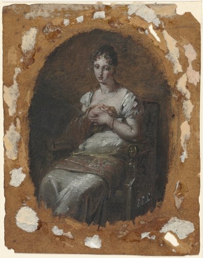 Jeune femme assise, fin du XVIIIe siècle ou début du XIXe siècle - Pierre Paul Prud