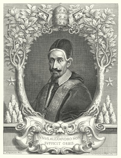 Pape Alexandre VII (gravure) - Pierre (after) Mignard