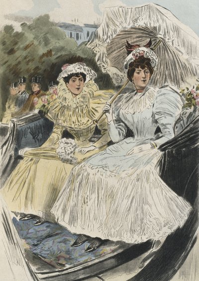 Jeunes femmes distinguées de vertu facile, illustration de 