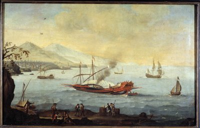 Une galère dans le port de Marseille - Pierre (school of) Puget