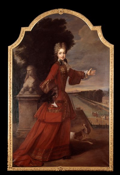 Portrait en pied de Marie Adélaïde de Savoie, duchesse de Bourgogne au château de Fontainebleau - Pierre (studio of) Gobert