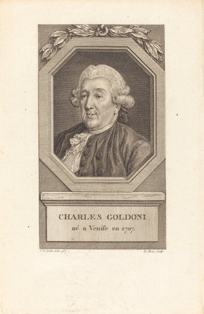 Charles Goldoni - Pierre Adrien Le Beau after Charles Nicolas Cochin II