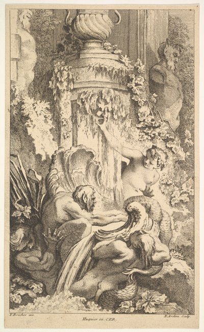 Naïades, Tritons et le Bain de Priap - Pierre Alexandre Aveline