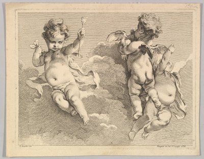 Trois Amours dont un tient une flèche, de Premier... - Pierre Alexandre Aveline