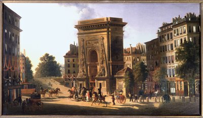 Le boulevard du Temple et la Porte Saint Denis, Paris, vers 1810 - Pierre Alexandre Pau de Saint Martin