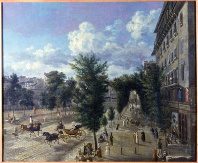 Le boulevard des Capucines et la rue basse du rempart - Pierre Alexandre Pau de Saint Martin