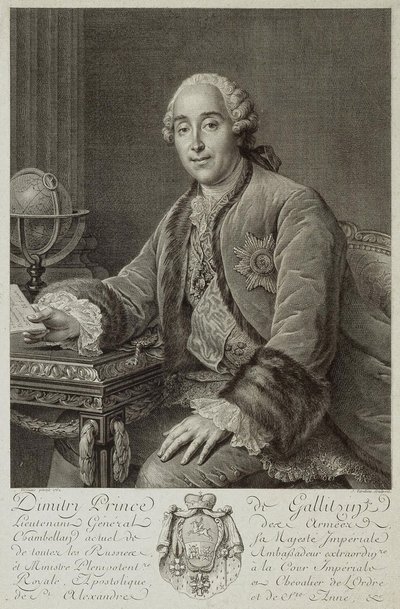Portrait du prince Dmitriy Mikhailovich Golitsyn 1721-1793, 1762 - Pierre Alexandre Tardieu