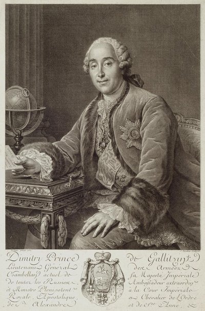 Portrait du prince Dmitriy Mikhailovich Golitsyn 1721-1793 - Pierre Alexandre Tardieu