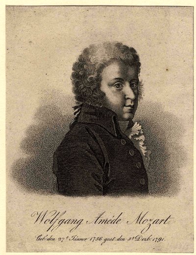 Portrait du compositeur Wolfgang Amadeus Mozart 1756-1791, après 1824 - Pierre Alexandre Tardieu