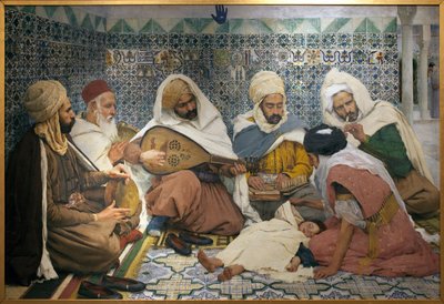 Exorcisme : musiciens arabes chassant les djinns du corps d
