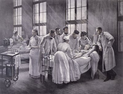 Le croup guéri par le docteur Roux, gravé par E. Buval - Pierre Andre Brouillet