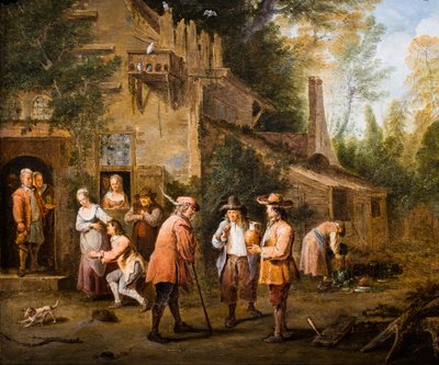 Scène dans la cour d