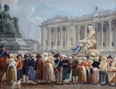 Exposition de Pierre Nicolas Perrin sur la place de la Révolution, le 29 vendémiaire, vers 1793 - Pierre Antoine Demachy