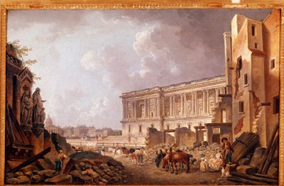 Vue fantastique de la colonnade du Louvre - Pierre Antoine Demachy