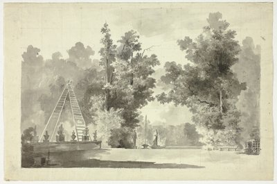 Vue du parc de Versailles : Arc d