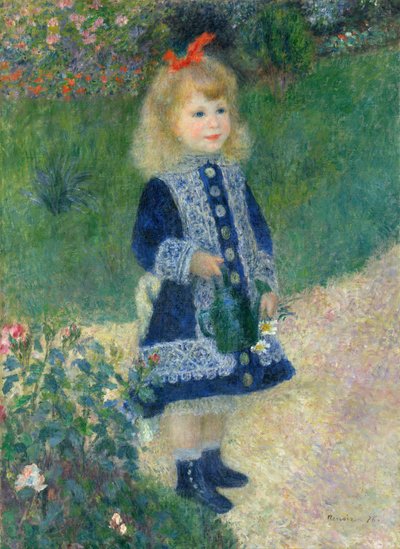 Une fille avec un arrosoir - Pierre Auguste Renoir