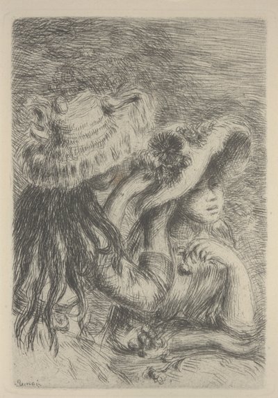 Arranger le chapeau - Pierre Auguste Renoir