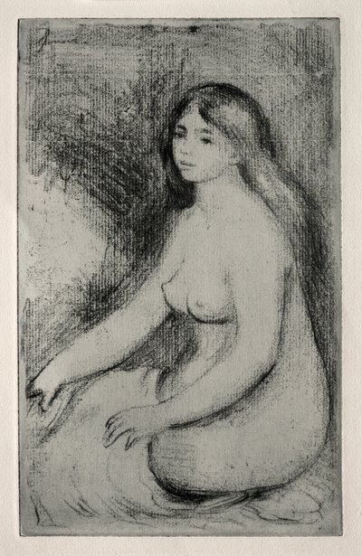 Baigneuse assise - Pierre Auguste Renoir