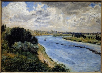 Barge sur la Seine. Peinture de Pierre Auguste Renoir (1841-1919) - Pierre Auguste Renoir